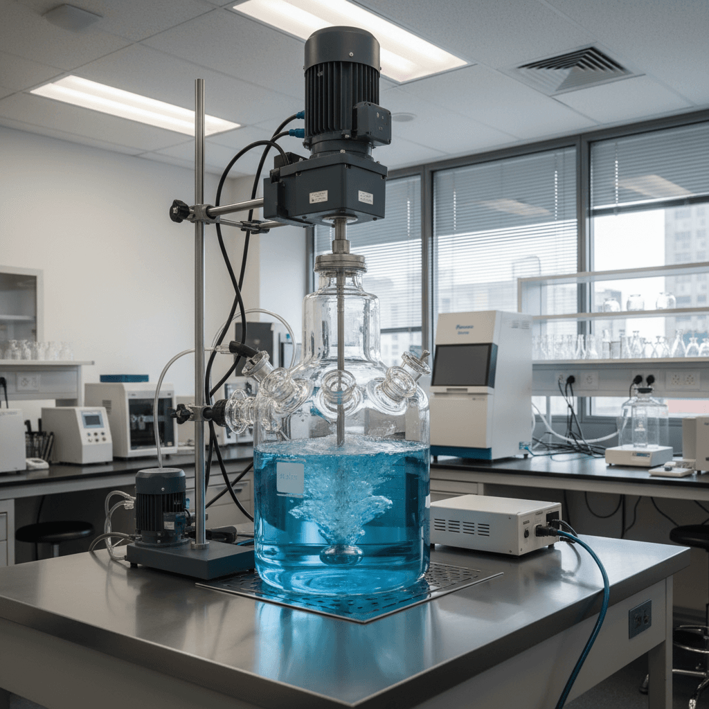 Glass reactor in laboratory