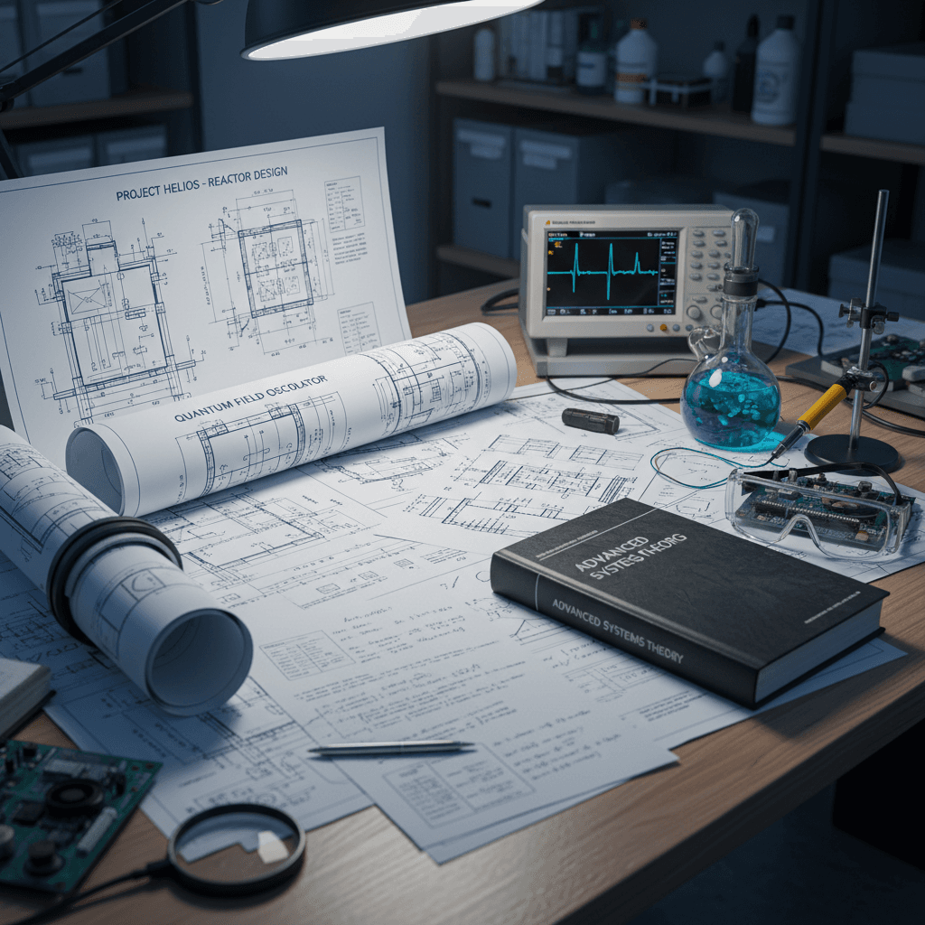 Technical documents and schematics for lab equipment