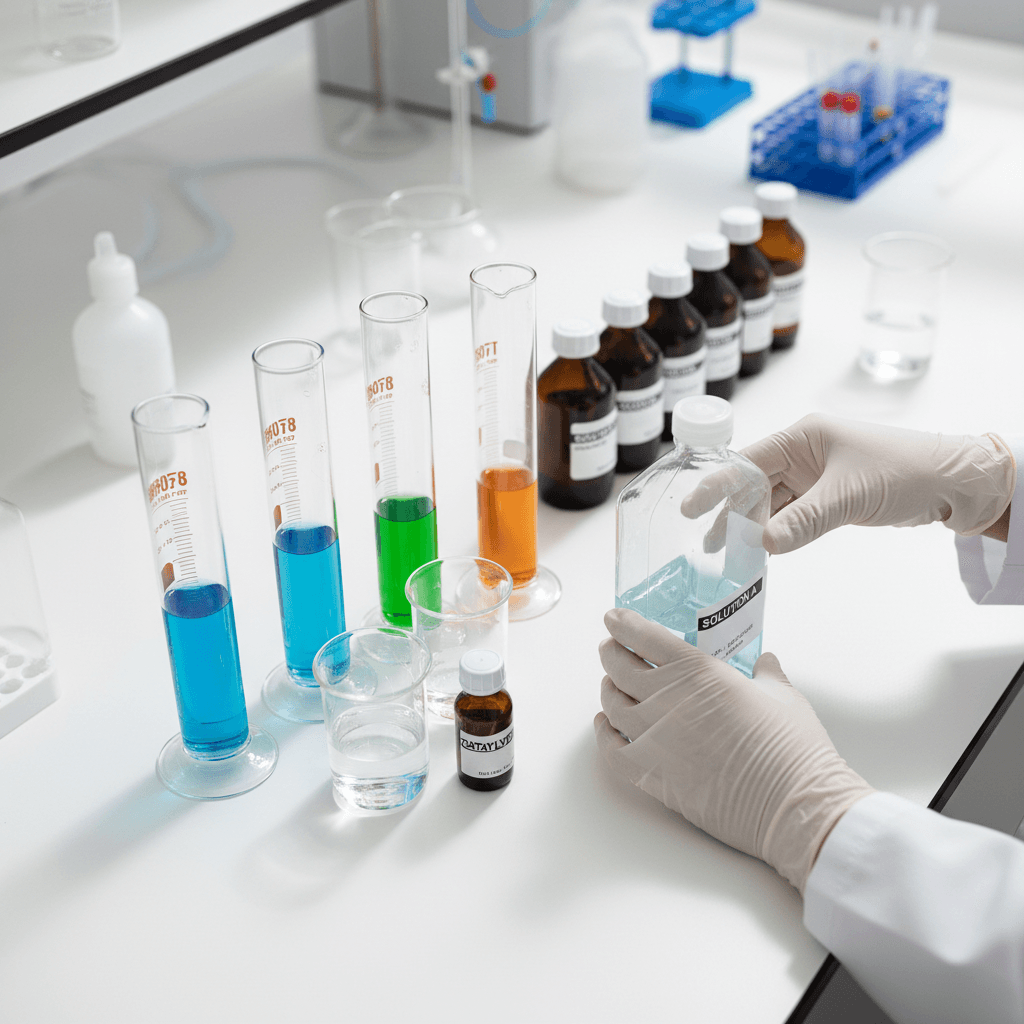 Glass reactor in laboratory